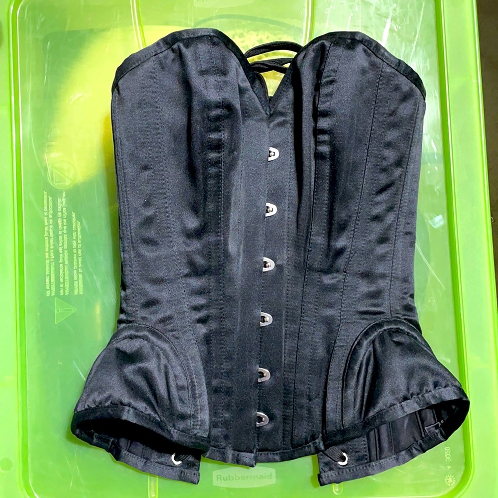 Corset story vintage inspired burlesque overbust corset with hip panels